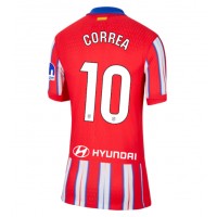 Camisa de Futebol Atletico Madrid Angel Correa #10 Equipamento Principal Mulheres 2024-25 Manga Curta